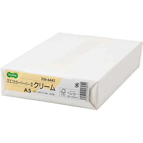 ＴＡＮＯＳＥＥ　αエコカラーペーパーII　Ａ５　クリーム　１冊（５００枚）