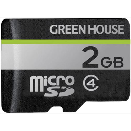 GREEN HOUSE グリーンハウス マイクロSDカード microSD 2GB 2ギガ SD変換...
