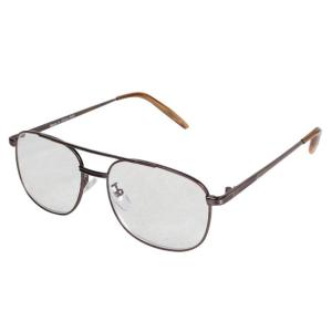 老眼鏡 EYE MOTION メンズ +2.5 細縁 ウェリントン グレー EYE MOTION E...