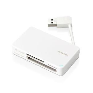 エレコム USB3.0対応メモリカードリーダー/ケーブル収納型タイプ MR3-K303WH｜b-surprisep