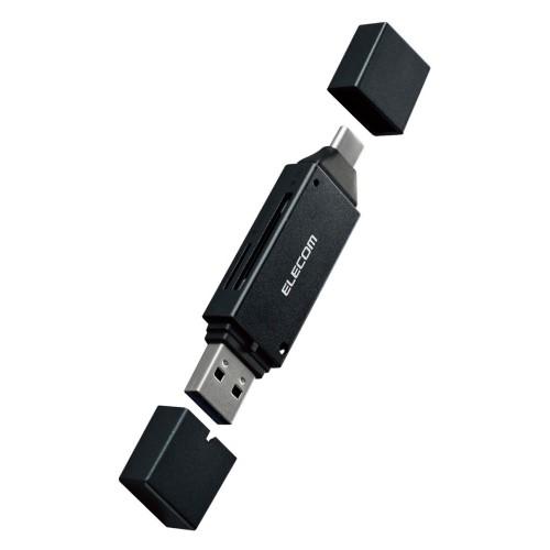 カードリーダー USB Type-C ＆ USB-A 両対応 直挿し ブラック エレコム MR3C-...