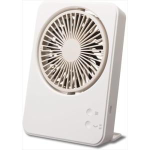 ドウシシャ DOSHISHA 卓上扇風機 スリムコンパクトファン Swing 4電源 AC USB 乾電池 風量3段階 自動首振り 静音 厚さ3.8cm ホワイト FSY-1010U WH