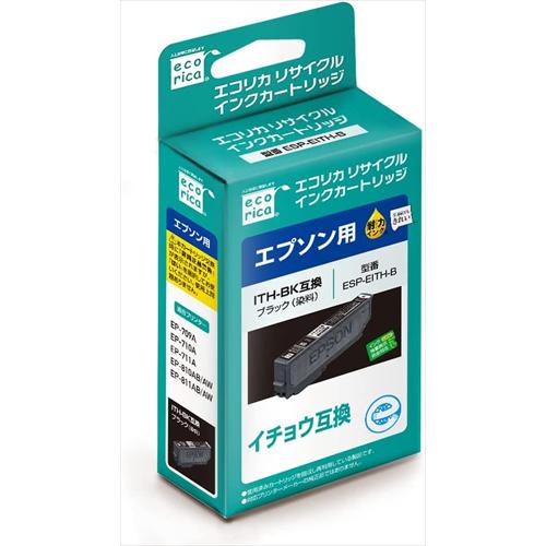 エコリカ インク ecorica エプソン ITH−BK対応リサイクルインク ブラック ESP−EI...