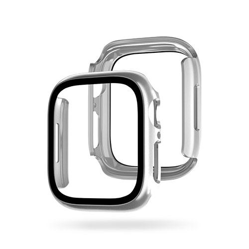 EGARDEN ガラスフィルム一体型ケースfor Apple Watch 45mm シルバー EG2...