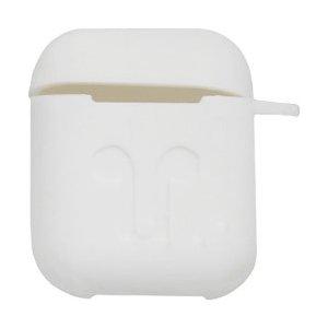 aglow Airpods ケース用 シリコンカバー カラビナ付き ホワイト アイキューラボ AP-...