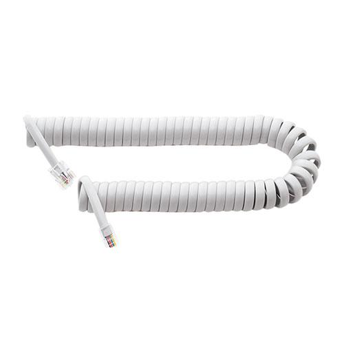 【5個セット】 MCO 受話器用カールコード 0.3m クロス結線 グレー DC-J403/GYX5