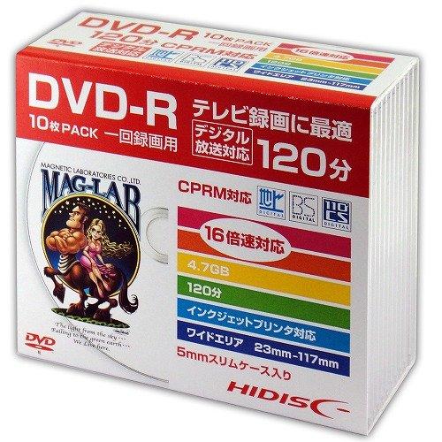 【10P×5セット】 HIDISC DVD-R 録画用5mmスリムケース HDDR12JCP10SC...