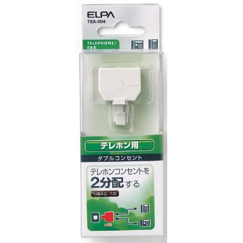 エルパ ELPA 朝日電器 ダブルコンセント 6極4芯・2芯兼用 TEA-004