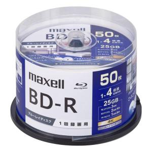 録画用ブルーレイディスク BD-Rひろびろワイドレーベルディスク(1〜4倍速対応) スピンドル 1パック（50枚入） マクセル BRV25WPG.50SP