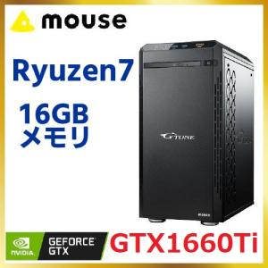 マウスコンピュータ ゲーミングデスクトップ windows10 home GeForce GTX 1660Ti AMD Ryzen7 3700X 512GBSSD メモリ16GB GTMD37XM16S5G166T｜b-surprisep