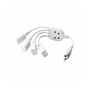 エレコム　ACアダプタ用電源延長コード(4個口)　T-ADR4WH
