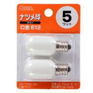 オーム電機 暖房関連グッズ ホワイト 約長さ4.6×直径2cm 1個当たり  LB-T0205-W 2個入｜b-surprisep