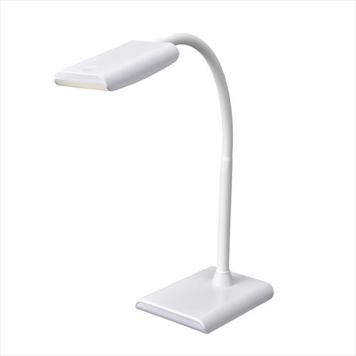 OHM オーム電機 LEDデスクランプ ホワイト DS−LS16P−W 06−3821