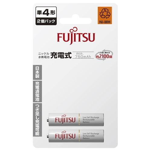 富士通 FUJITSU ニッケル水素電池 単4形 1.2V 2個パック 日本製 HR-4UTC(2B...