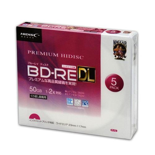 PREMIUM HIDISC BD-RE DL 1-2倍速対応 50GB くり返し録画用デジタル放送...