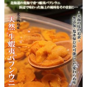 【激安特価】生蝦夷バフンウニ　無菌塩水パックで浜辺の味を実現!![100g]｜b-tomari