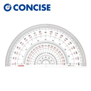 コンサイス 半円分度器 S-12 直径12cm｜b-town