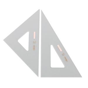 タケダ 三角定規セット 24cm 3mm厚 目盛なし 無地 60度 45度