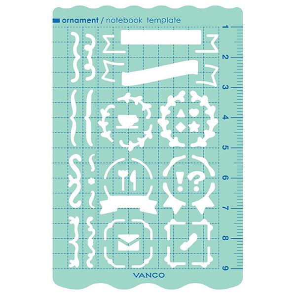 ノートブックテンプレート オーナメント バンコ 39502 ダイアリーテンプレート 定規 手帳 日記...