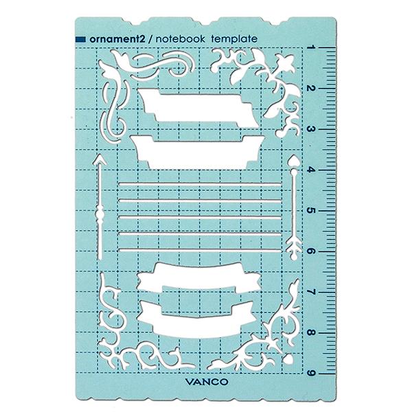 ノートブックテンプレート オーナメント-2 バンコ 39509 ダイアリーテンプレート 定規 手帳 ...