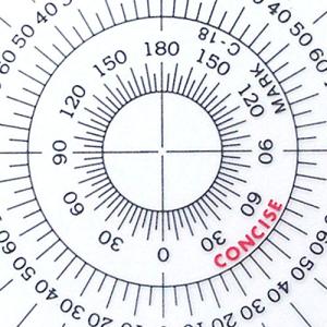 コンサイス 全円分度器 360度 直径25cm...の詳細画像1