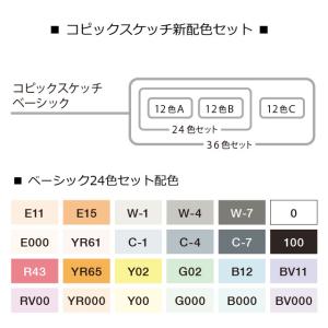 コピック スケッチ ベーシック 24色セット ...の詳細画像2