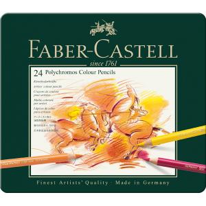 色鉛筆セット ファーバーカステル ポリクロモス色鉛筆 24色 缶入 FABER-CASTELL 油性色鉛筆｜b-town
