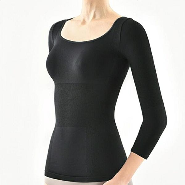 ビーフィット 燃活サポート美姿勢インナー（ブラック） 光電子 二の腕 背中 ウエスト 引締め ボディ...