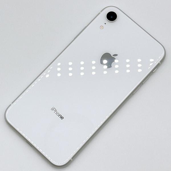 【中古A美品】iPhone XR 64GB SIMフリー ホワイト バッテリー交換済み100%