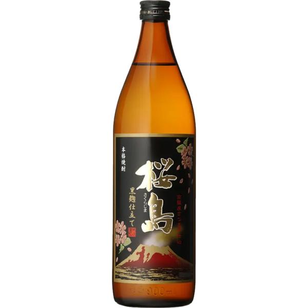 焼き芋を思わせる香ばしさの芋焼酎 本格焼酎 黒麹仕立て 桜島 900ml