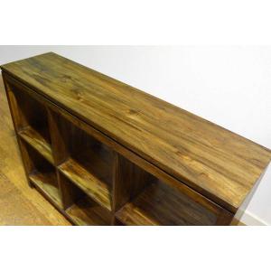 ビッグ割引 パーテーションラックチーク無垢 材アジアン家具北欧アンティーク調本棚レコードラックオープン間仕切り飾り棚チーク材木製天然木おしゃれペック 日本未発売