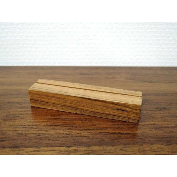 カードスタンド M ５個セット チーク ウッド 木製 アンティーク風 おしゃれ インテリア ディスプ...