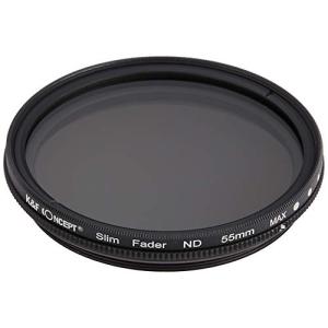 K&amp;F Concept 可変式NDフィルター 55mm NDX 減光範囲ND2~ND400 薄枠設計 KF-NDX55