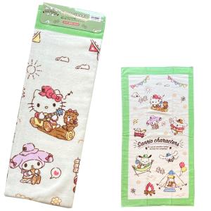 サンリオキャラクターズ コンパクトバスタオル かわいいキャンプ