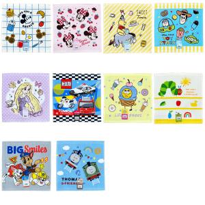 キャラクター ハンドタオル 34x35cm ウォッシュタオル 男の子 女の子 お手拭き 林 タオル　ディズニー パウパトロール はらぺこあおむし スポンジボブ トミカ