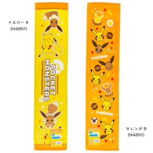 ポケモン スリムフェイスタオル ピカチュウ イーブイ 18×80cm かわいい キャラクター 林 タオルの商品画像