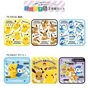 ポケモン 3枚組 ミニタオル PK2112 ポケットモンスター