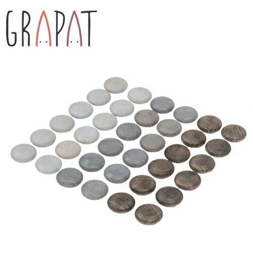 グラパット 20-219 まんだら ストーン (Mandala Stones)  グレー色のつみき ...