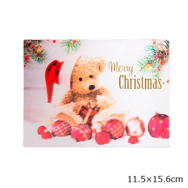 クリスマスカード ベア 3Dポストカード PX-4274 はがき 【メール便可】 くま ツリー 立体...