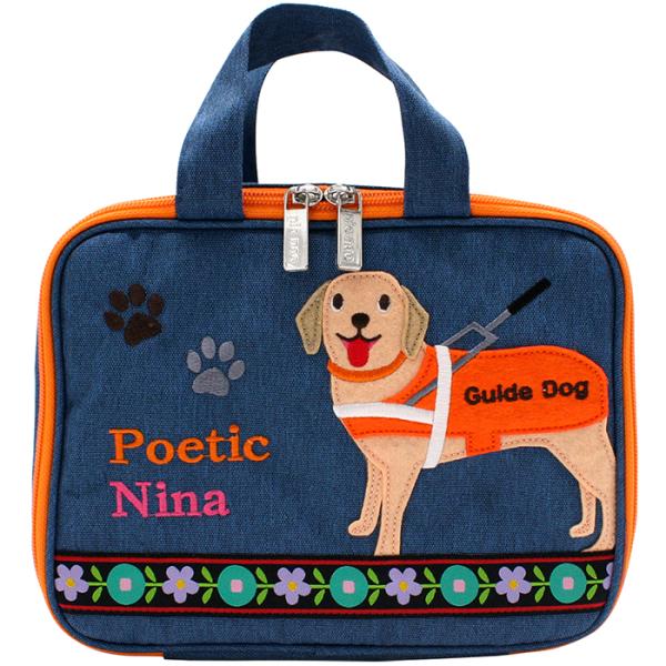 おむつポーチ スクエアポーチ POETIC 盲導犬NINA 売上の一部が盲導犬総合支援センターへ寄付...
