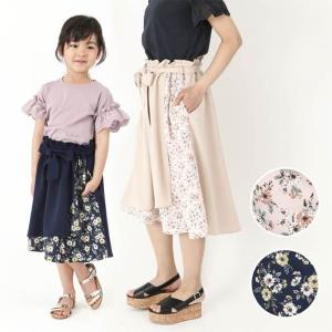 子供服 キムラタン 【ママとおそろい】dolcina（ドルチーナ） ラップ風花柄スカート (90〜140cm・フリー)  女の子｜baby-kids-kimuratan