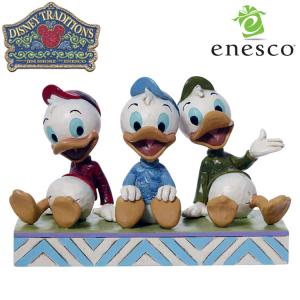 enesco エネスコ Disney Traditions ヒューイ, デューイ＆ルーイ シッティング ディズニー フィギュア コレクション ギフト クリスマス 贈り物 プレゼントに最適｜baby-sies