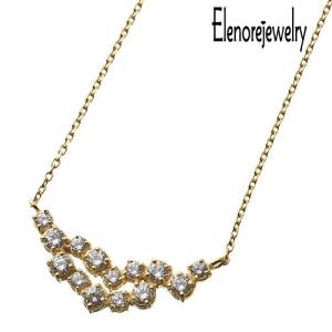 エレノアジュエリー Elenore Jewelry シルバー ネックレス スパーク リング ホワイト...