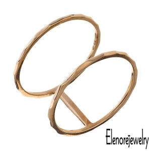 エレノアジュエリー Elenore Jewelry 10K ゴールド リング 指輪 ダブル 9号〜1...