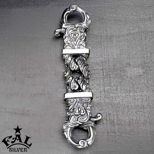 エフエーエル F.A.L FAL シルバーキーチェーン アラベスク リーフ クリップ ユニティー シ...