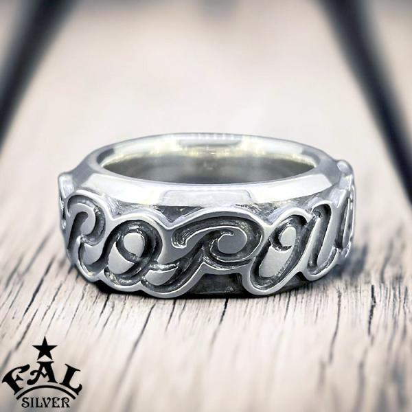 23日までポイント5倍 エフエーエル F.A.L FAL シルバーリング DROP OUT レタリン...