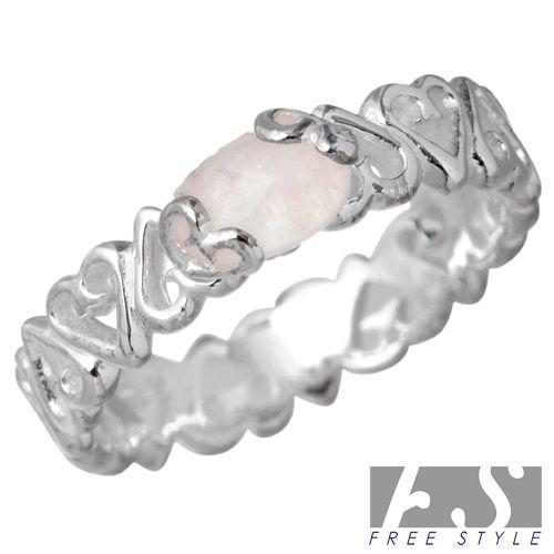 フリースタイル FREE STYLE ローズクォーツ ハート シルバーリング 指輪