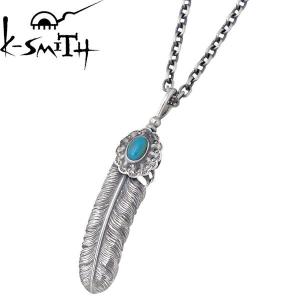 K-SMITH（ケースミス） フェザー シルバーネックレス メンズ 羽根 