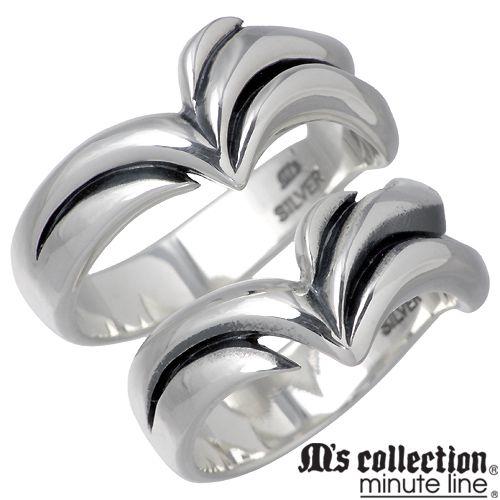 エムズコレクション M&apos;s collection ミニッツライン シルバー ペア リング 指輪