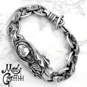 マッドグラフィティ Mad Graffiti シルバー ブレスレット バージンマリー pray M メンズ シルバー925 アクセサリー マリア MG-B-0012｜baby-sies